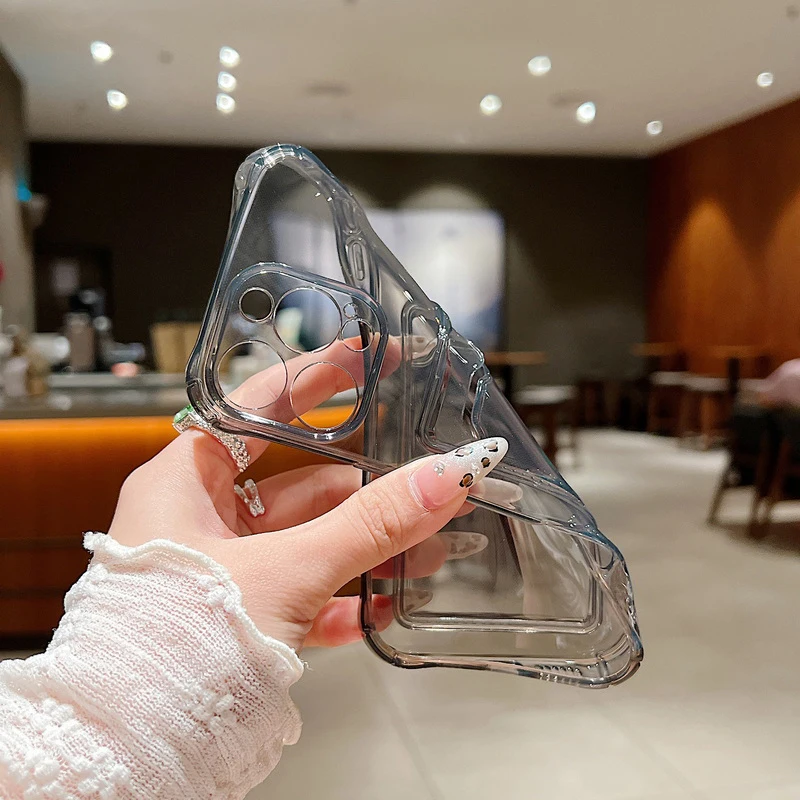 Прозрачный силиконовый чехол из ТПУ с рисунком розы и слотом для карт iPhone 16 15 14 13 12