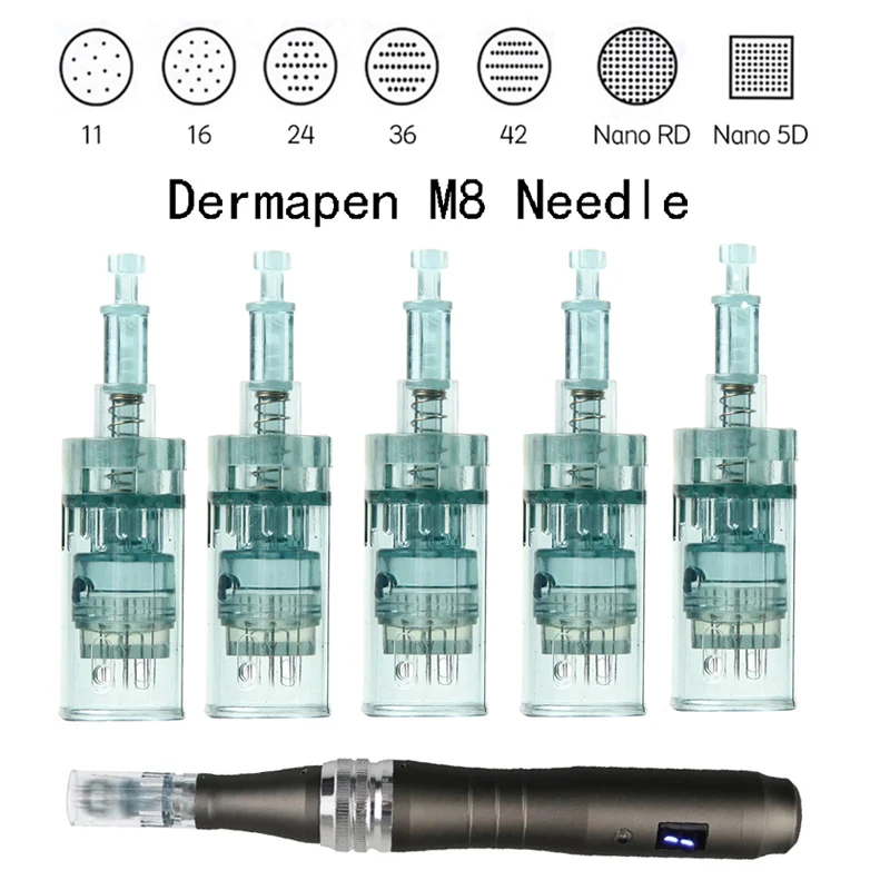 

Dr Pen Ultima M8 Cartridges Microneedle Bayonet Replacement Needle Nano Tip 11 16 24 36 42 MTS microneedling cartridge