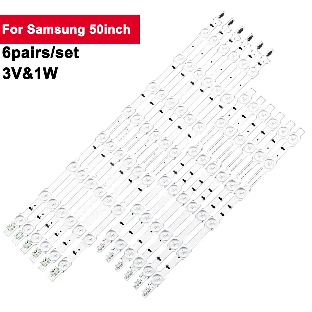 

3V Backlight Strips For Samsung 50inch 2014SVS_UHD_50_3228-L08 LM41-00088Y 6Pairs/Set Led Tv Backlights Bar UA50HU7000J UN50HU69