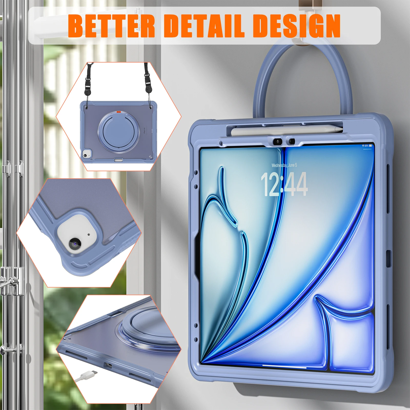 Чехол-подставка с ручкой для iPad Pro 11 9 7 10 8 6 Air 2 4