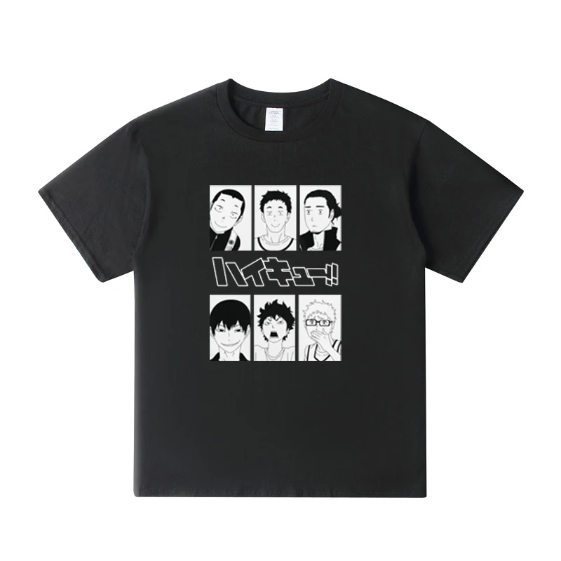 

Japan Haikyuu Karasuno Volleyball Club T-shirt Men Short Sleeved Kuroo Anime Bokuto Oya Manga Shoyo T Shirt Pure Cotton Tee Gift