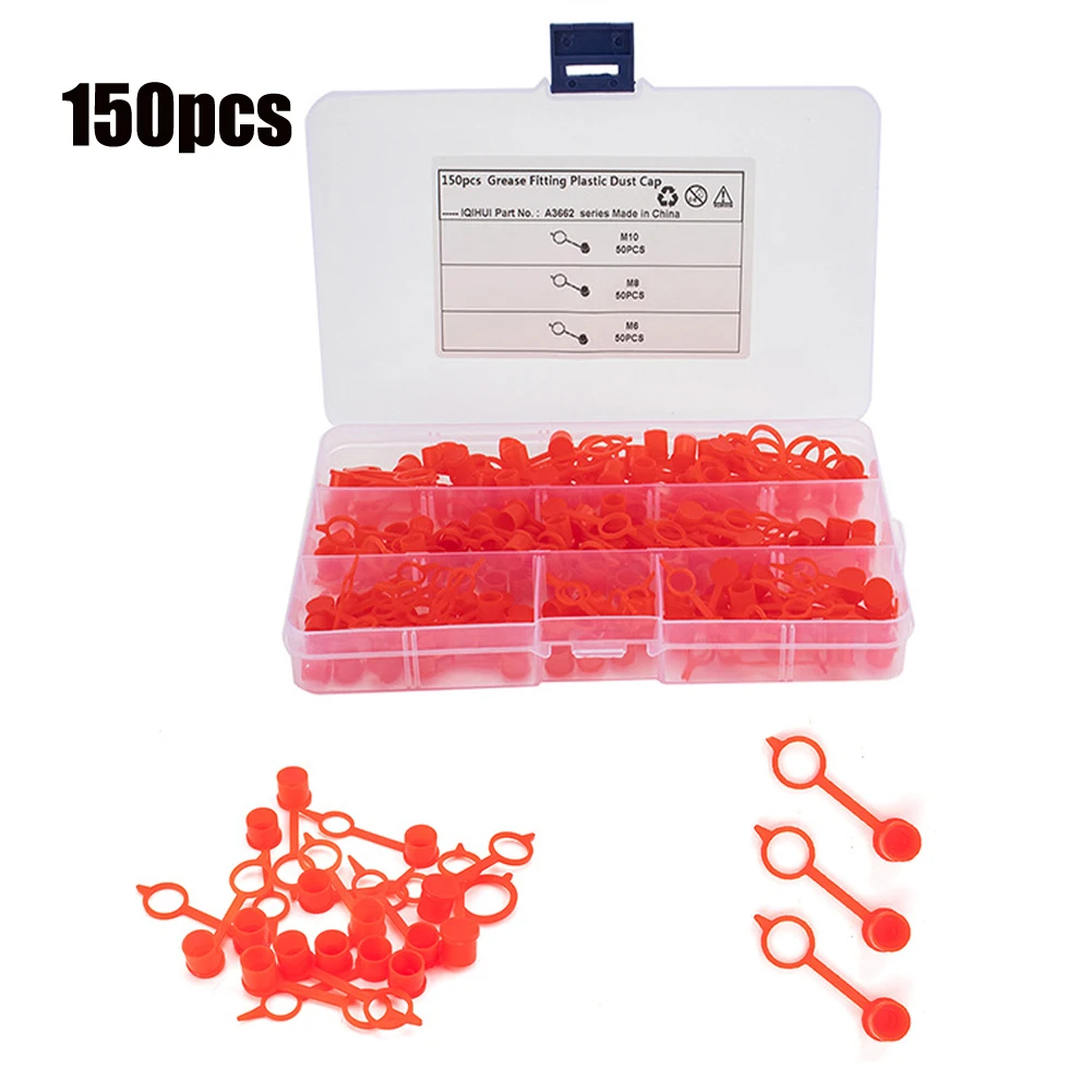 

80/150pcs Brake Bleeder Screw Cap Grease Zerk Fitting Cap Rubber Dust Cover M6/8/10 Car Grease Zerk Fitting