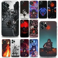 japanese anime naruto madara uchiha clear phone case for iphone 11 12 13 pro max 7 8 se xr xs max 5s 6s plus soft silicone cover