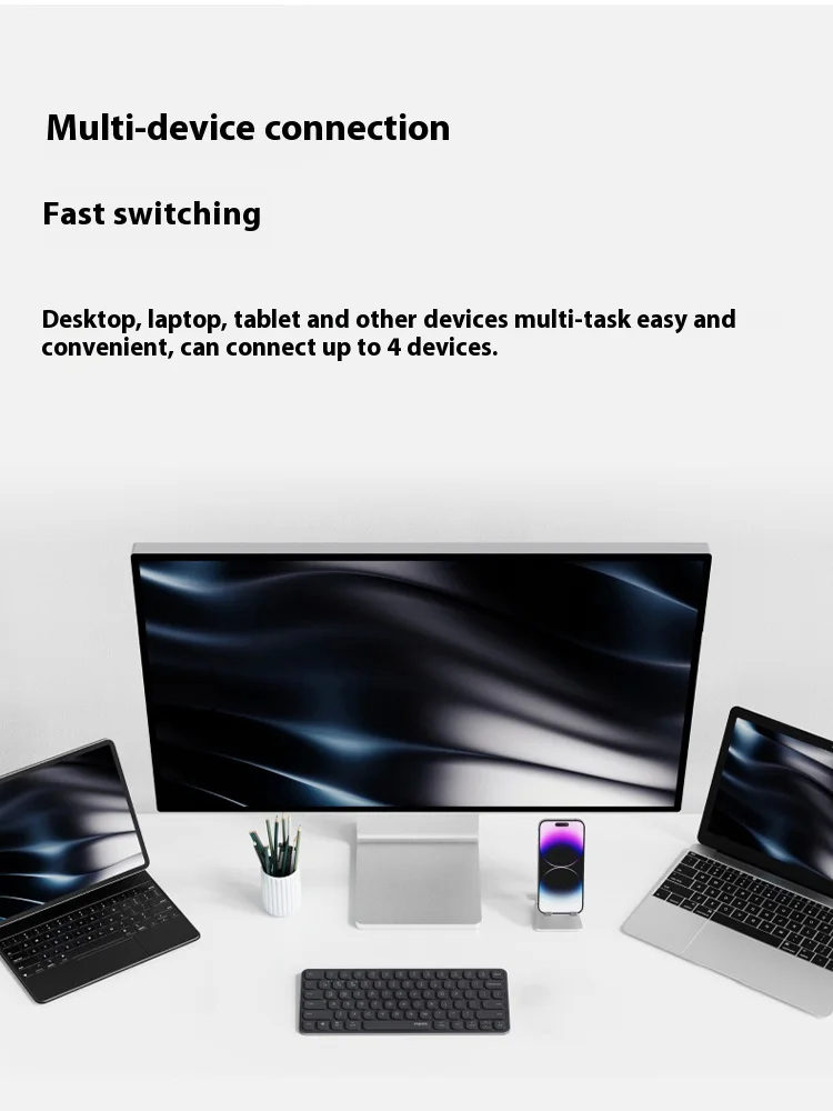 Rapoo E9050L Ультратонкая беспроводная мембранная клавиатура Трехрежимная офисная
