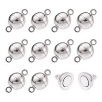 200sets 14x8mm round brass magnetic clasp for jewelry making diy bracelet necklace end clasp connectors accessories