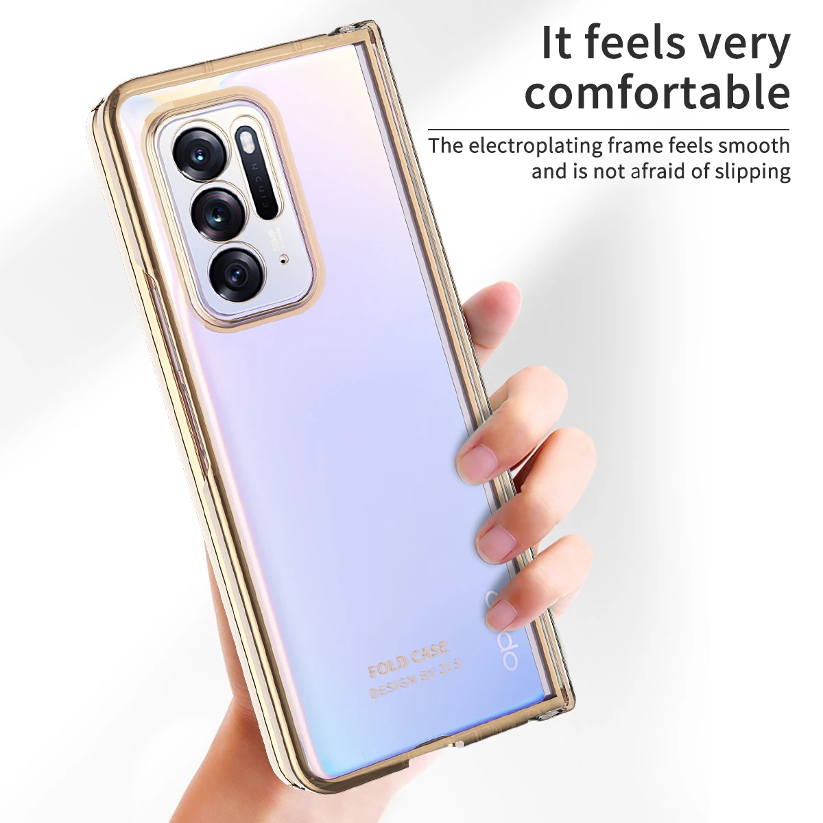 

For OPPO Find N Case Plating Transparent Hard