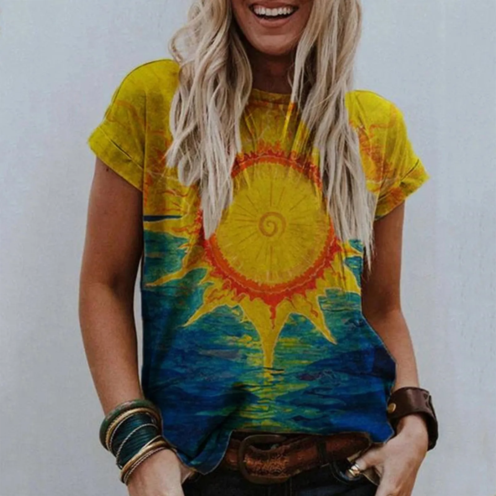 

Printed V-Neck T-Shirt Tee Size Women Short Blouse Tops Sleeve Women's Blouse Long Sleeve Tight Cotton Shirt Elegant Blouse