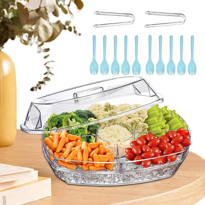 

Cold Food Buffet Server Serve Tray With Ice Compartment Appetizer Serving Tray Ice Tray Design For Party Dining Room Coffee Shop