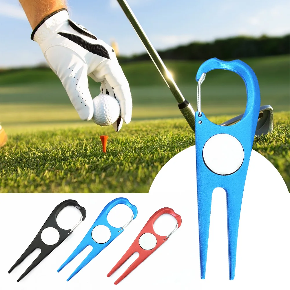 Portable Outdoor Training Aids Green Fork Ball Fork Divot Repair Tool Golf Divot Tool Golf Pitch Accessorie Repair Tools