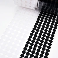 100pairs self adhesive dots hook loop fastener tape white black hook adhesive round coin with strong viscocity glue 10 30mm