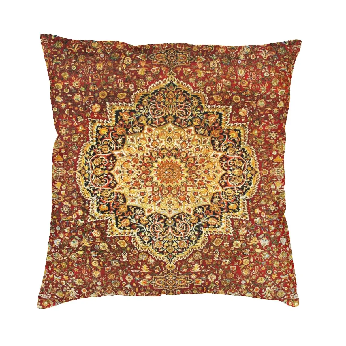 

Khorasan Antique Bohemian Pillowcase Soft Fabric Cushion Cover Decorative Retro Style Pillow Case Cover Home Square 45*45cm