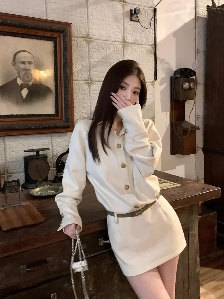 MiiiiX платье-рубашка с воротником-поло и длинными рукавами для женщин осень 2023