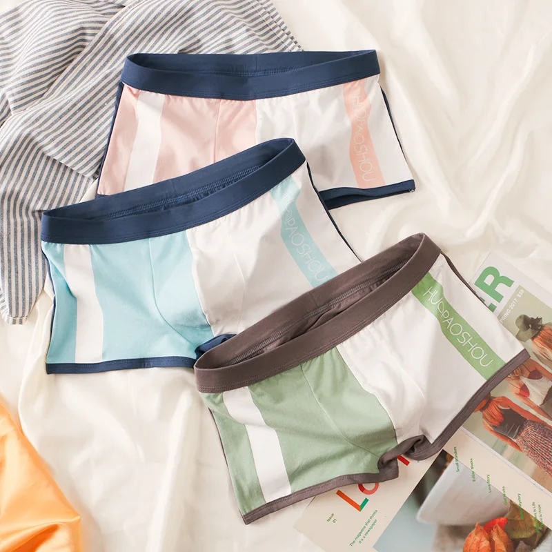 FK 3Pcs Mens Boxer Shorts Men Underwear Cotton Breathable Fashion Men's Sexy Panties Comfortable Sports Underpants 2023 New