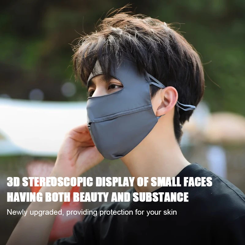 Тонкая УФ-маска для мужчин летняя дышащая маска на все лицо