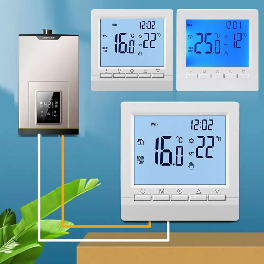 

Greenhouse Wall Hang Durable Thermostat Digital Thermometer Water Floor Heating Controller Indoor Outdoor Temperature