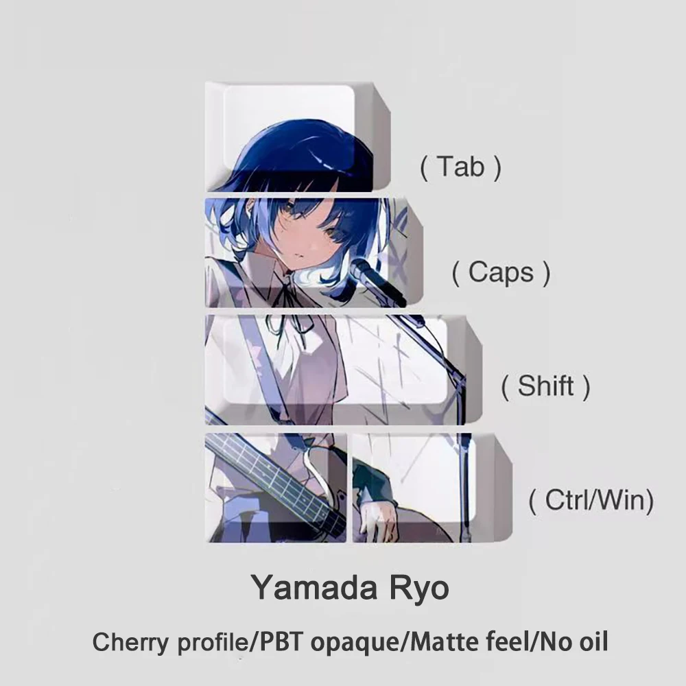 Фото Колпачки для клавиш VALORANT Frieren Sword Art Online, колпачки для ключей Tab Shift Ctrl Win, колпачки для клавиш Elaina Cherry Profile PBT Dye Subbed Anime №5
