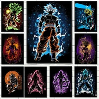 japanese anime dragon ball canvas painting abstract goku creative art posters and prints wall art pictures for living room decor