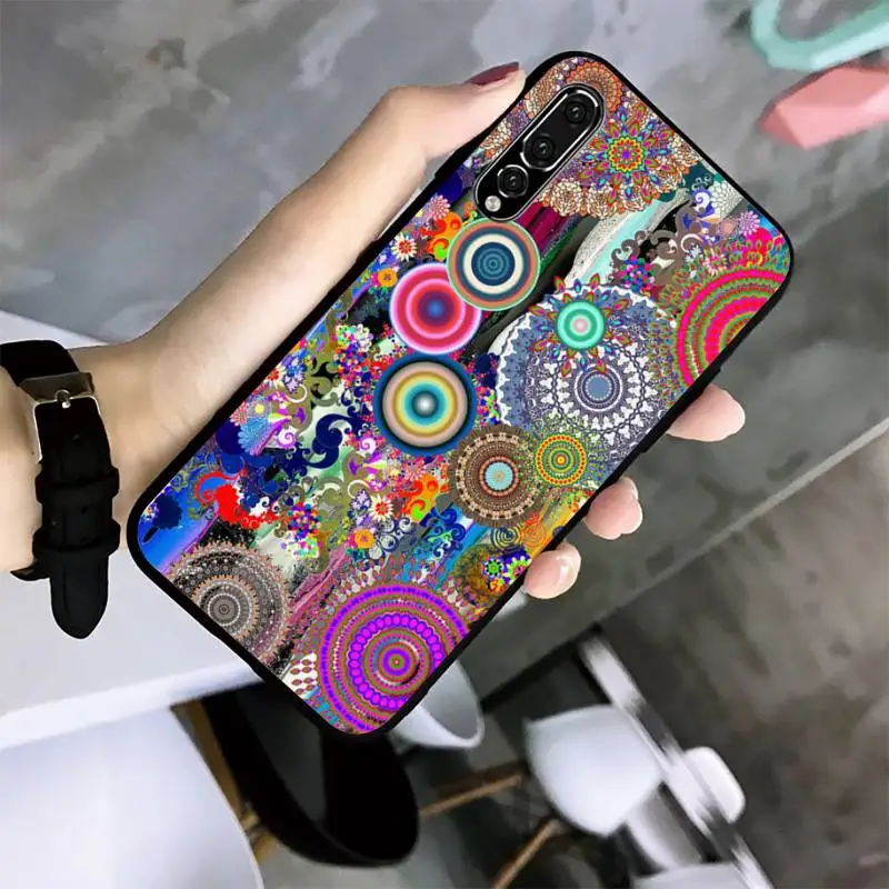 Чехол для телефона с модным принтом мандалы Huawei G7 G8 P7 P8 P9 P10 P20 P30 Lite Mini Pro P Smart Plus -