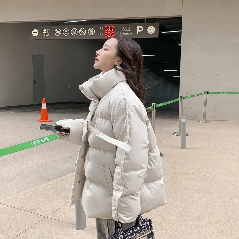 Cotton Jackets Warm Cotton-padded Parkas Women 2023 Winter New Down Coats Korean Style Sweet Loose Bread Puffer Jacket Short