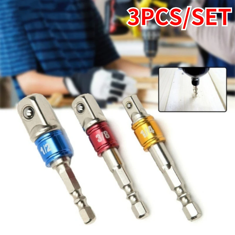 

Набор бит для электродрели, 3 шт., 1/4 дюйма, 3/8 дюйма, 1/2 дюйма