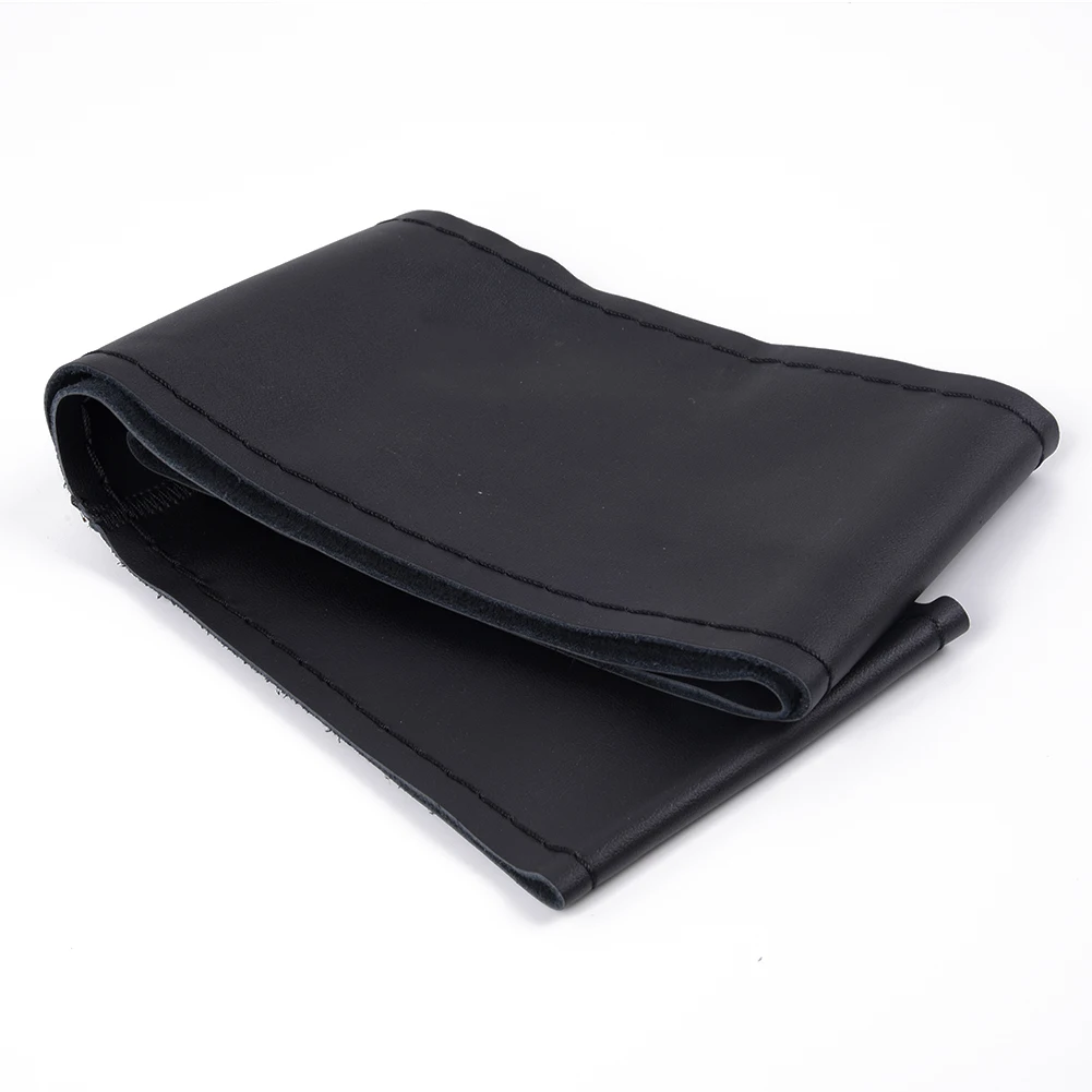 

Black Wheel Cover Professional 10.3cm Truck Cowhide 38cm Leather DIY Hand