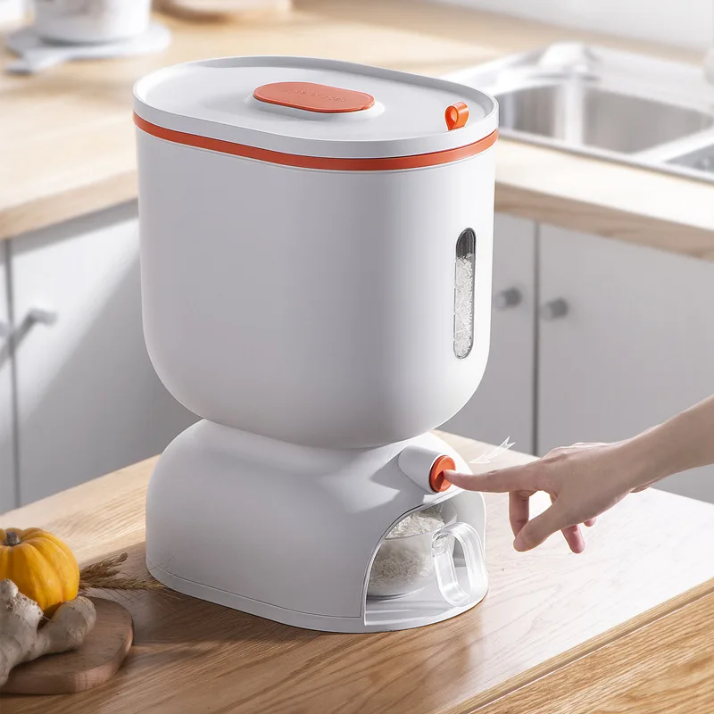 

Бытовое ведро для риса, автоматическая коробка для хранения риса с насекомыми, влагостойкая, герметичная, большая емкость