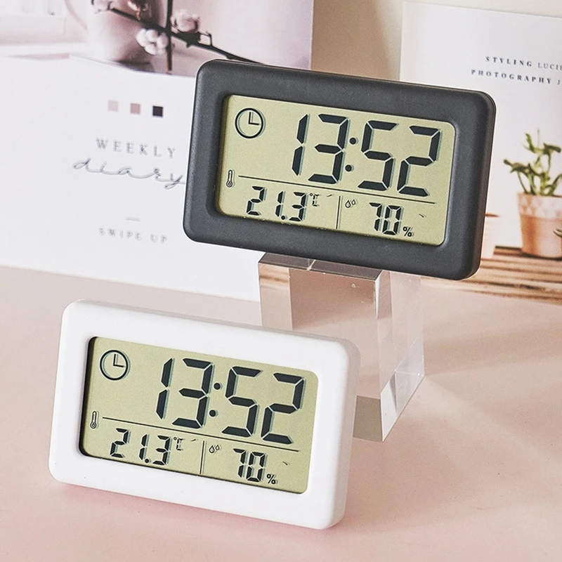 

Digital Alarm Clock Thermometer Hygrometer Meter Electronic Humidity Monitor Clock for Home Bedroom Children Room Decoration Clo