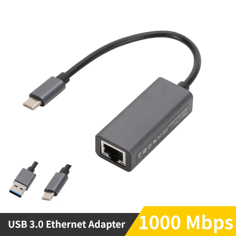 USB 3.0 cablato 10/100/1000Mbps USB Typc C a Rj45 Lan Ethernet Adapter scheda di rete HUB USB per Nintendo Switch PC Macbook Laptop