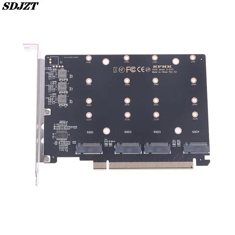 

PCIE 4,0 5,0 X16 To 4-port NVMe M.2 NGFF SSD адаптер