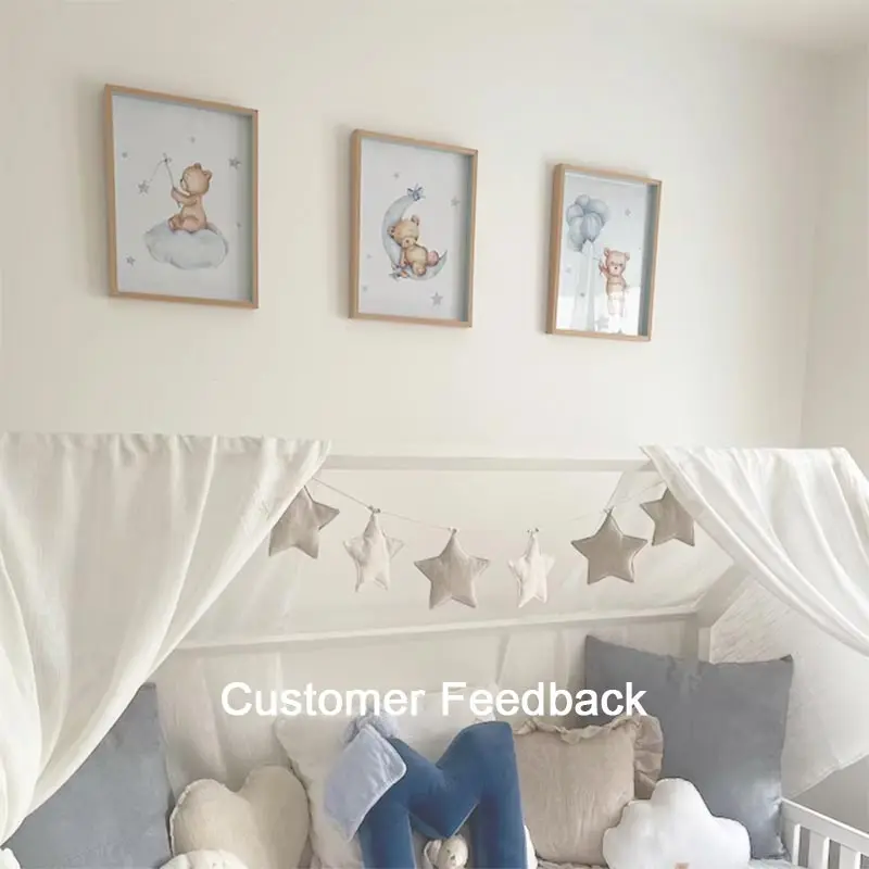 Синий постер с изображением мишки тедди милый воздушный шар украшение для