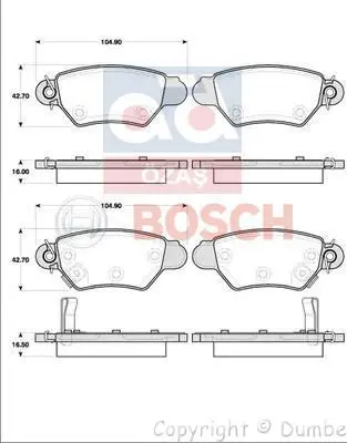 

986495250 for brake pad rear ASTRA.G-ZAFIRA