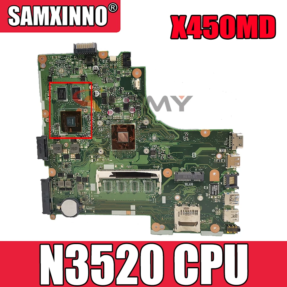

Материнская плата X450MD N3520 REV 2,0 для ноутбука ASUS X450 X450M X450MD X450MJ X452M