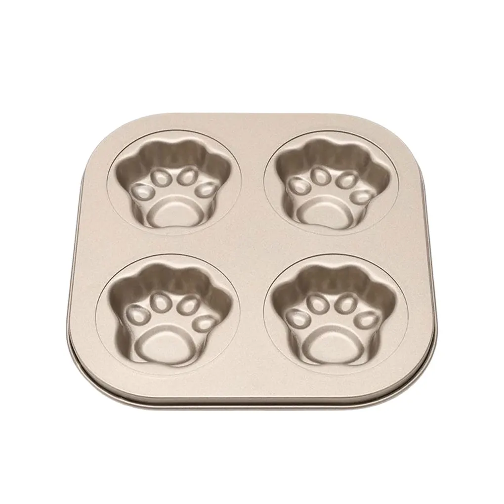 

Baking Pan Cat Paw Nonstick Grids Non Stick Coating Even Heat Distribution Bake Tray Bakeware Pans Chocolate Biscuit Cupcake 4