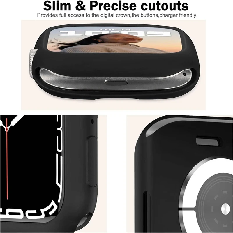 Фото Мягкий силиконовый чехол для Apple Watch 44 мм, 46 мм, 45 мм, 40 мм, 41 49 мм, 38 42 мм, защитный чехол iWatch Series Ultra 10 9 8 7 SE 6 №3
