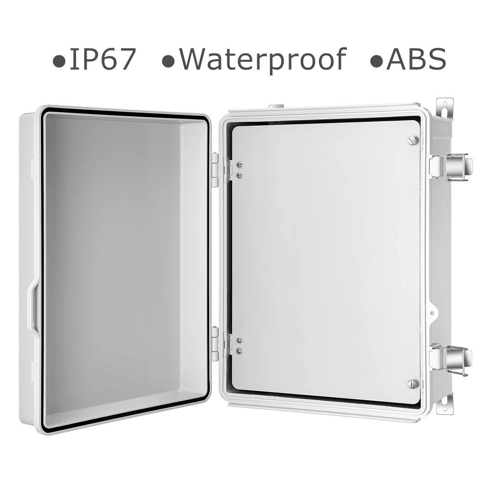 

16.1"x12.2"x7.1" Waterproof & Weatherproof Grey/Transparent Electric Connectors Terminals Case ABS Plastic Housing Juction Box
