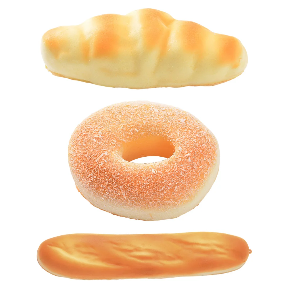 

3Pcs Realistic Bread Model Vivid Bread Photography Prop Bakery Bread Decor Craft