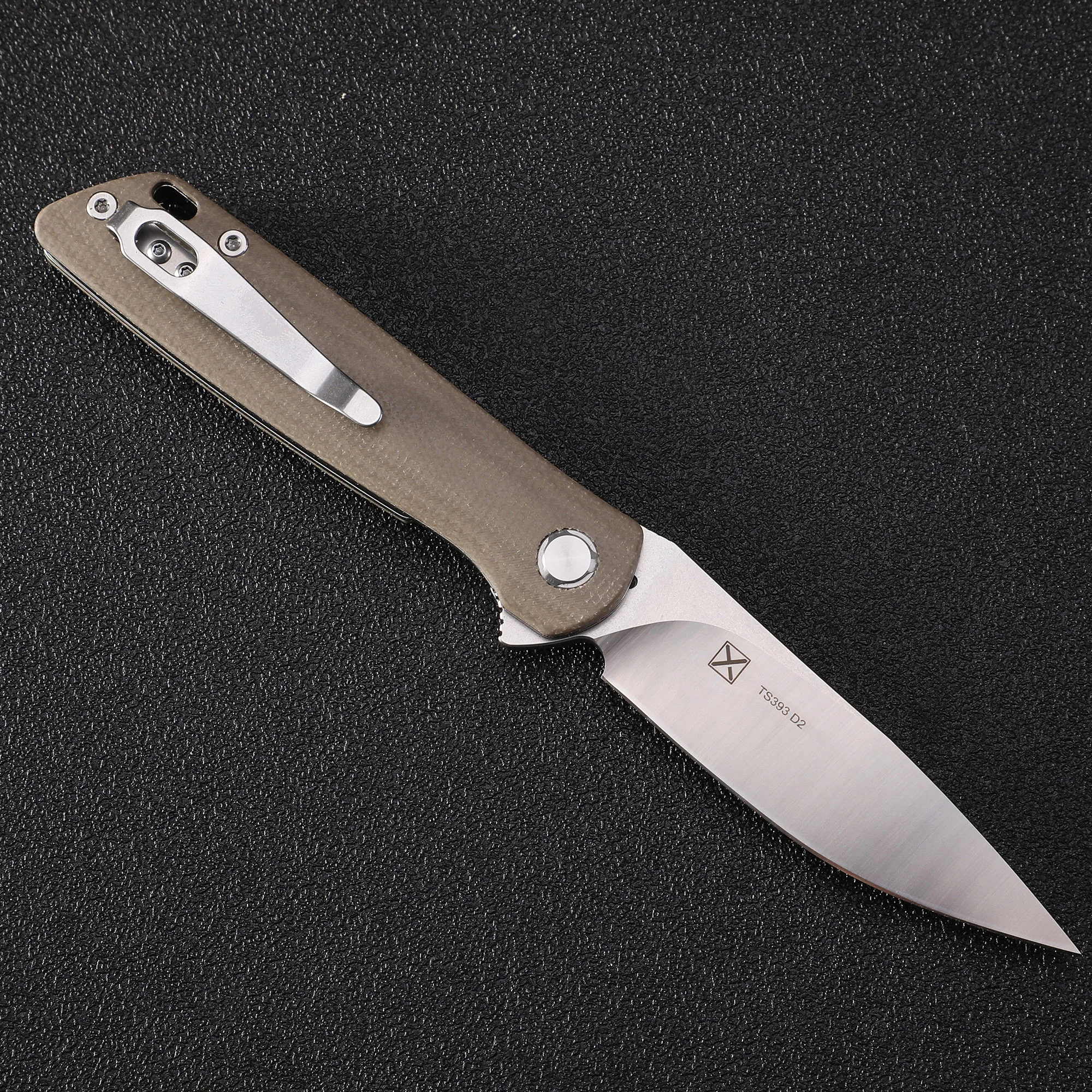 Складной нож TWOSUN TS393 D2 со стальным лезвием карманные ножи с льняной ручкой
