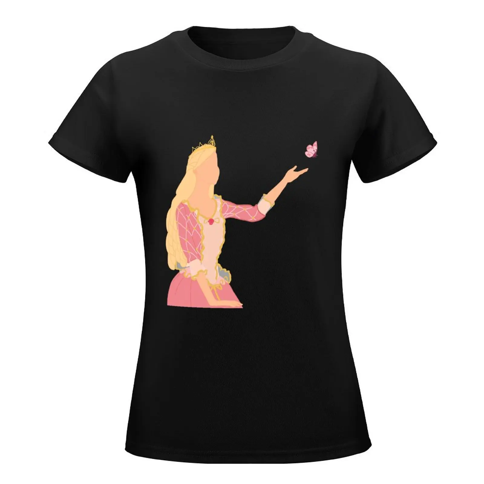 Anneliese от принцессы и ползунки с бабочкой футболка тяжелые Топы Футболки коротким