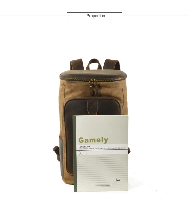 Уличный мужской рюкзак спортивный дорожный ранец Холщовый вместительный на