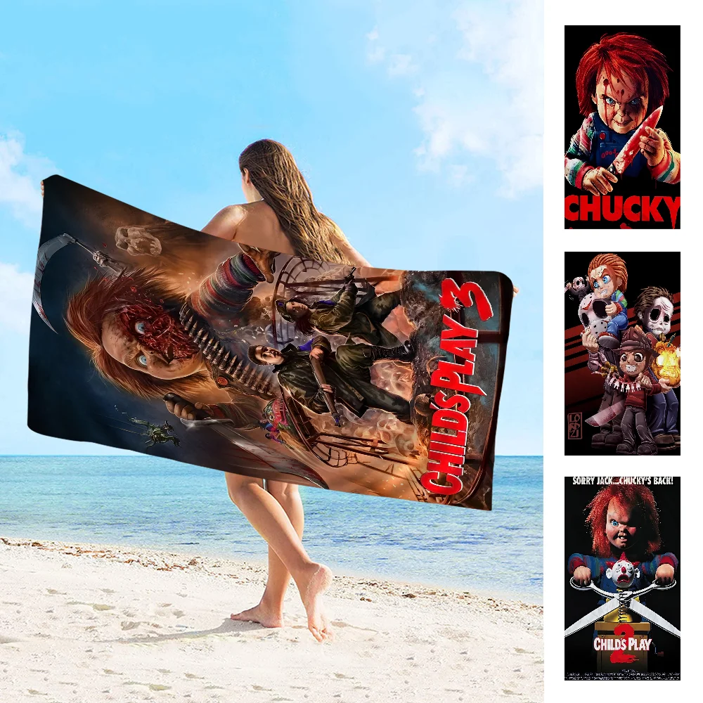 Персонализированное Пляжное Полотенце Из Фильма Ужасов Чаки Для Детей