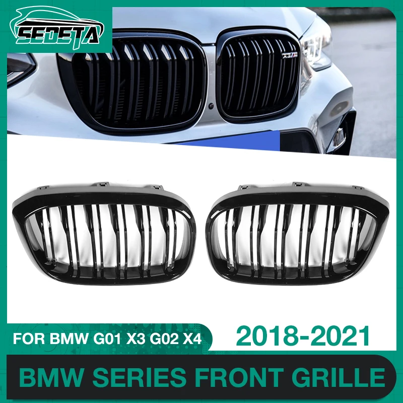 2PCS Car Front Grille Bright B	