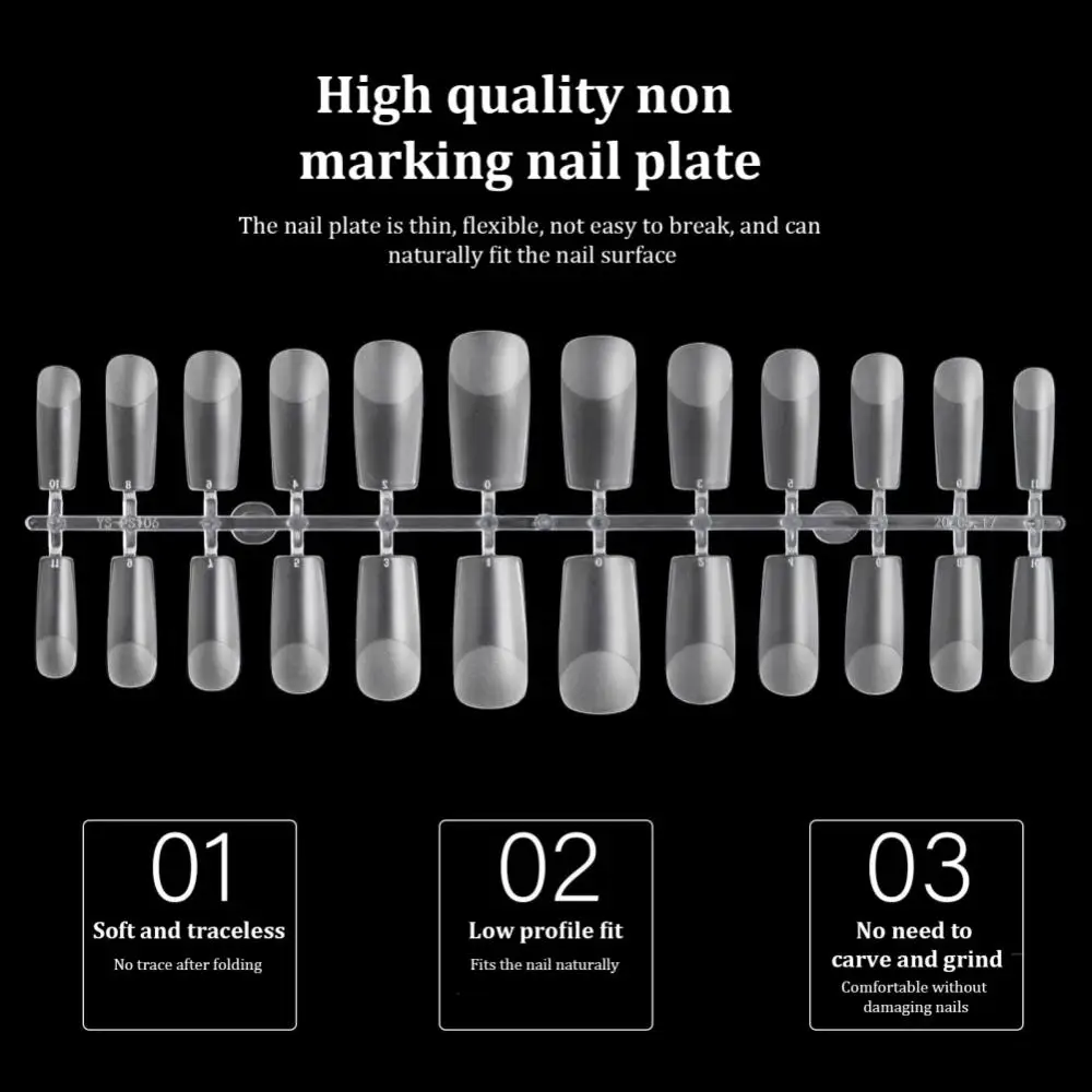 

Thin Nail Plate Non Fragile 100 Brand New Quality Transparent Band Carved Holiday Nails. Armor Can Be Reused Nail Glue Tip