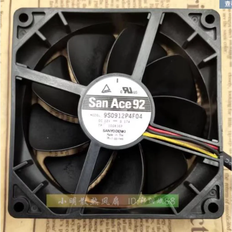 Новый вентилятор ЦП для SANYO 9S0912P4F04, 12 В, 9225 А, ШИМ, 9 см, 4-проводной бесшумный вентилятор 92x92x25 мм