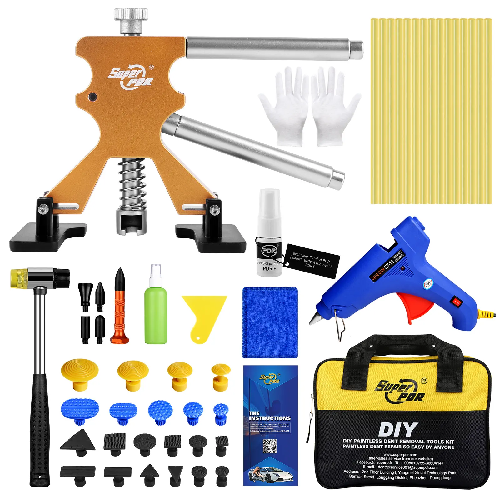 

Professional Car Dent Repair Tools Paintless Dent Repair Kit Auto Paintless Body Dent Removal Remover Kits Dent Puller for Cars