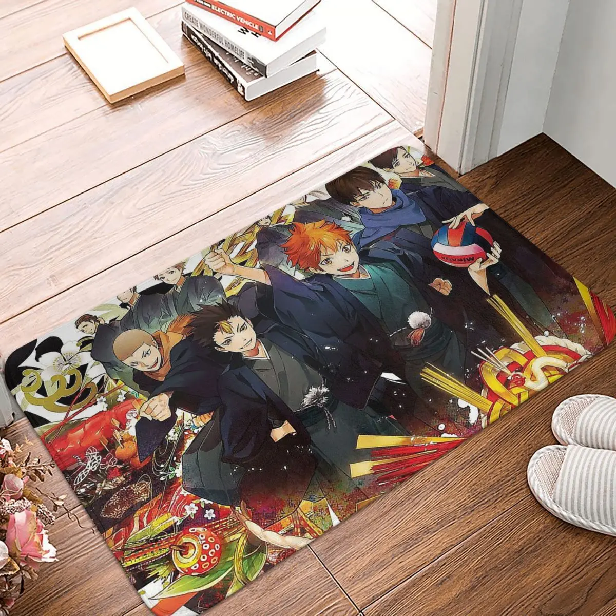 

Haikyuu Shoyo Hinata Tobio Kageyama Non-slip Doormat Karasuno Team Cool Bath Bedroom Mat Prayer Carpet Indoor Pattern Decor