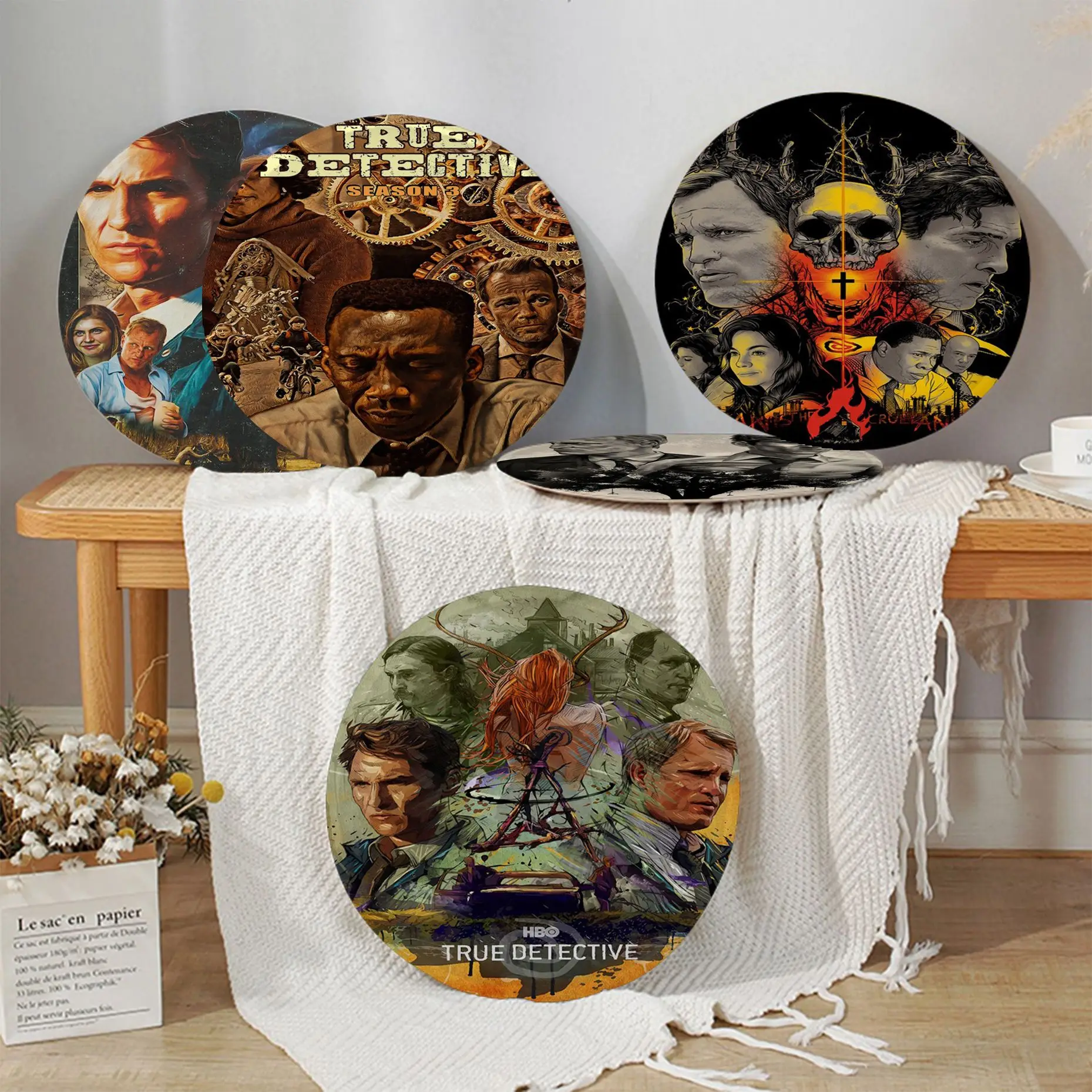 

Classic Movie True Detective European Seat Pad Household Cushion Soft Plush Chair Mat Winter Office Bar Outdoor Garden Cushions