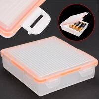 1pcs portable battery storage box waterproof ip66 battery storage box case holder transparent container for 4x 18650 batteries