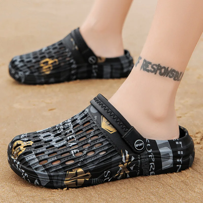 

Summer Fashion Outdoor Sandals for Men Camouflage Beach Slippers Antislip Slip-on Hiking Sandals Men Clogs Shoes Teenagers Boy