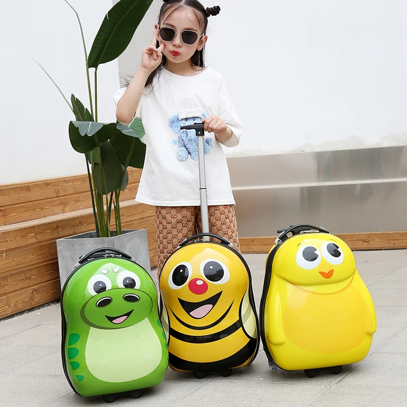 Kids travel suitcase on wheels 18'' children trolley luggage bag Cartoon luggage set Cute carry on Cabin suitcase backpack girls
