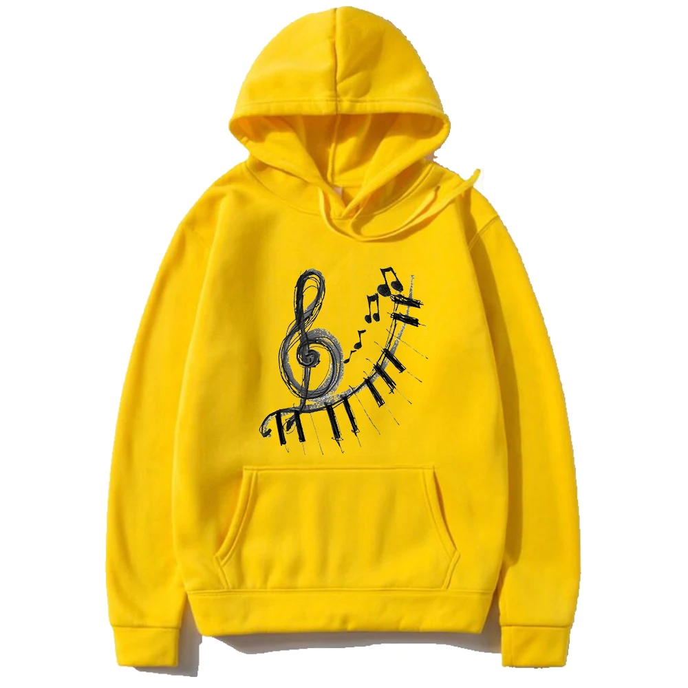 

Music Guitar Pattern 2D Fashionable Printed Hoodie Four Seasons Oversized Comfortable Pullover For Ladies Multi-Colored Street